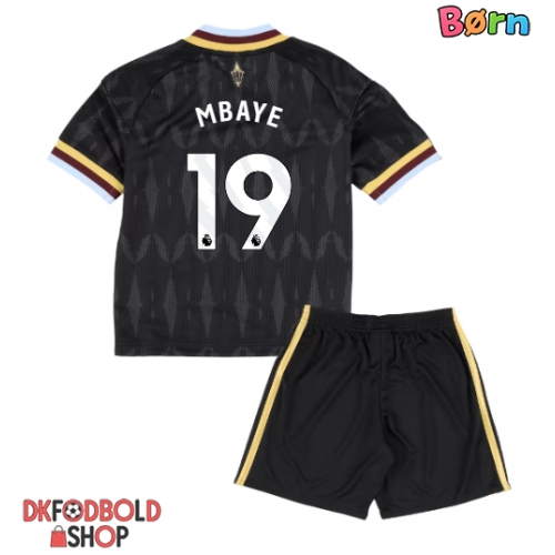 Aston Villa Ibrahim Mbaye #19 Udebanesæt Børn 2026-27 Kort ærmer (+ korte bukser)